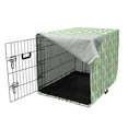 thumbnail image 3 of Abstract Dog Crate Cover, Mother Nature Inspired Ornamental with Braids and Chain Like Details, Easy to Use Pet Kennel Cover for Dogs, 35" x 23" x 27", Green Pale Green White, by Ambesonne, 3 of 6