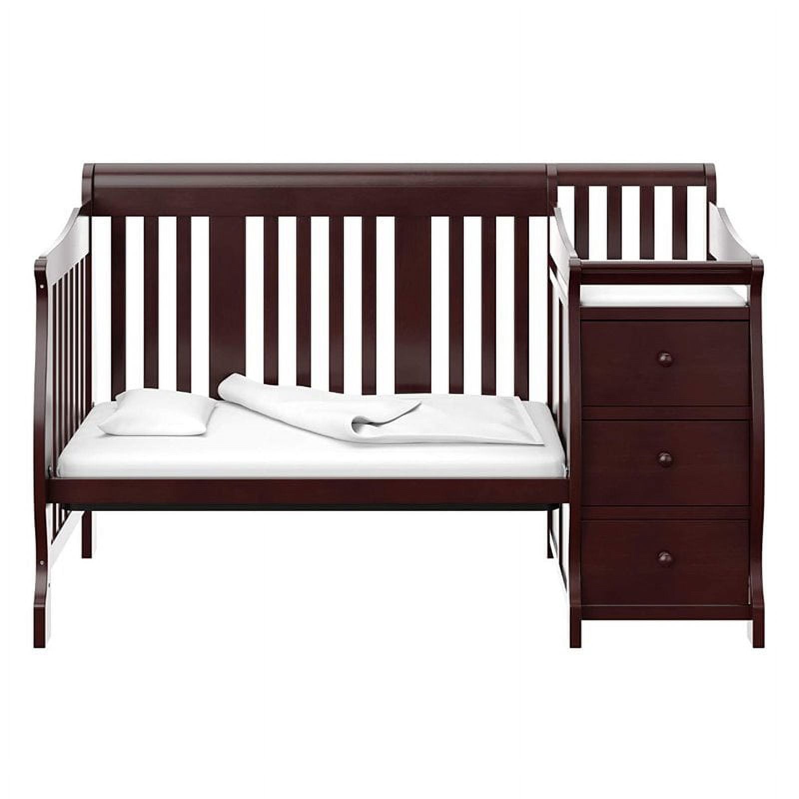 6 Drawer Double Dresser and Baby Crib with Changing Table Set in