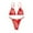 Red, variant on Cxenplz Triangle Bikini for Women Tie-Dye Printing String Bikini Set Low Waisted Two Piece Swimsuit Summer Vacation Bathing Suits