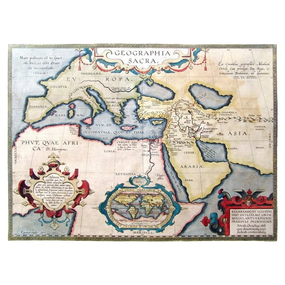 Historic Map - Europe Middle East - Ortelius 1570 - Vintage Wall Art