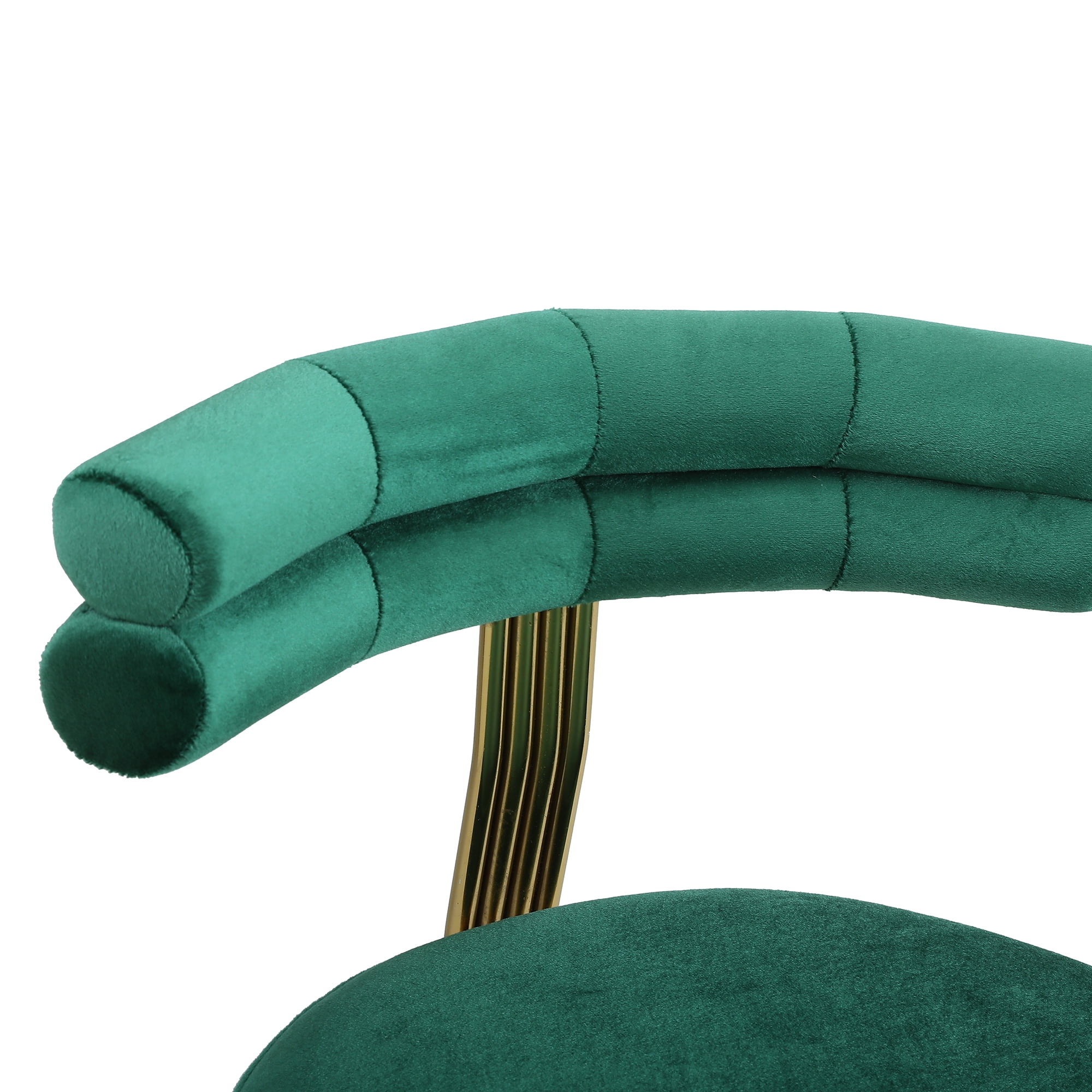 Kadyn Adjustable Swivel Bar Stools Chair with Back and Footrest, Set of 2, Green