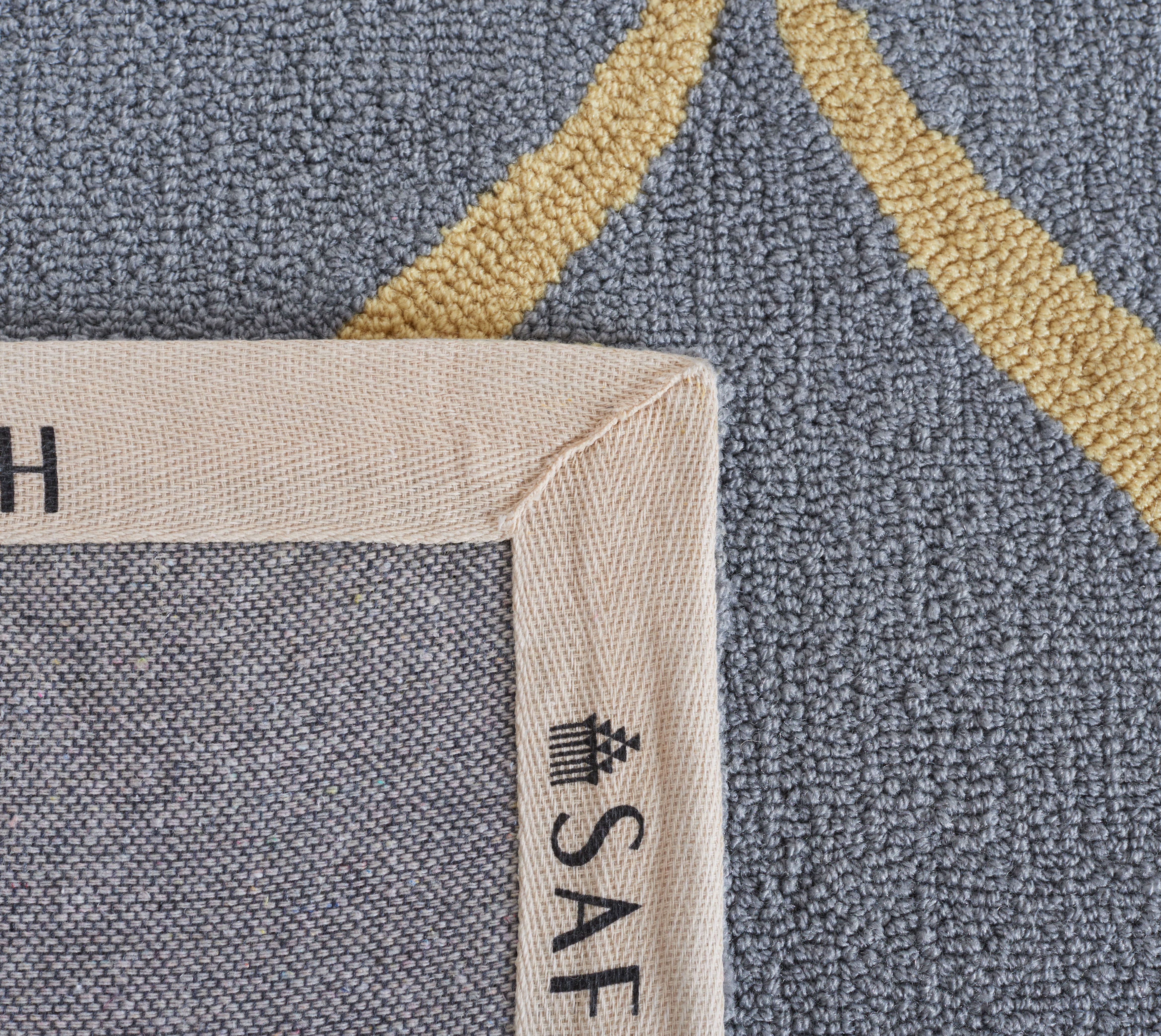 SAFAVIEH Four Seasons Rionach Geometric Polyester Area Rug, Light Blue/Ivory, 8' x 10'