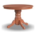 thumbnail image 1 of Bowery Hill Traditional Wood Brown Round Pedestal Dining Table, 1 of 4