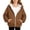#A01-Brown, variant on Kids Zip Up Hoodie Girls Leopard Print Full-Zip School Jacket for Girls Cute Oversized Teen Girls Sweatshirt Casual Winter Hooded Hoodies for Girls with Pockets