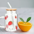 thumbnail image 3 of Water Cup with Straw Beverage Glass Household Drinking Glasses Sippy Mug Large Capacity Juice Student, 3 of 6