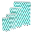 thumbnail image 5 of 50 Qty 6" x 9" Decorative Flat Paper Gift Bags - Teal Blue Chevron Pattern on White Kraft Bags - for Sales/Treats/Parties Cookies/Gifts - N'icePackaging, 5 of 8