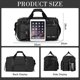 thumbnail image 4 of Gym Bag, 2 in 1 Travel Bag Backpack Bags, 45L Portable Travel Lightweight Waterproof Travel Luggage Hand Carry Bag for Weekender Sports, Gym(Black), 4 of 5