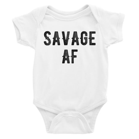 

365 Printing Savage AF Baby Bodysuit Gift White Baby Boy Birthday Baby Jumpsuit