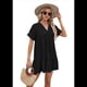 thumbnail image 5 of Vestido Negro de Corta con Escote en V y Volantes en el Bajo (Talla M), 5 of 10