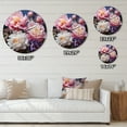 thumbnail image 4 of Designart "Peonies In Asian Painting II" Asian Oversized Wall Clock, 4 of 5
