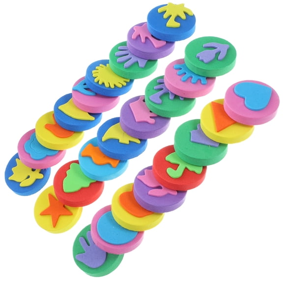 GAXIRE Painting Stamper for Kids Sponge Stamps Assorted Color 36Pcs