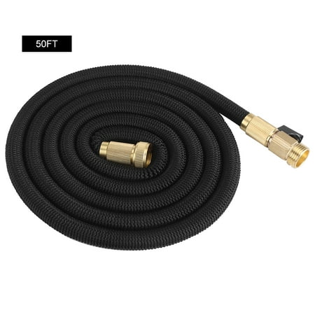Aramox 25FT/50FT/100FT Expanding Flexible Water Hose Home Garden Cleaning Watering Pipe Black  , Water Hose,Hose