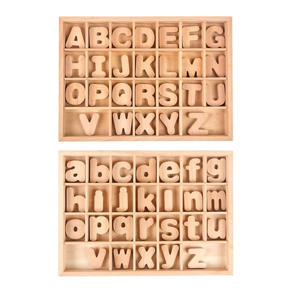 Bloques de Letras Del Alfabeto Juguetes Montessori con Caja de Clasificación para Niñas Macarena bloque de alfabeto