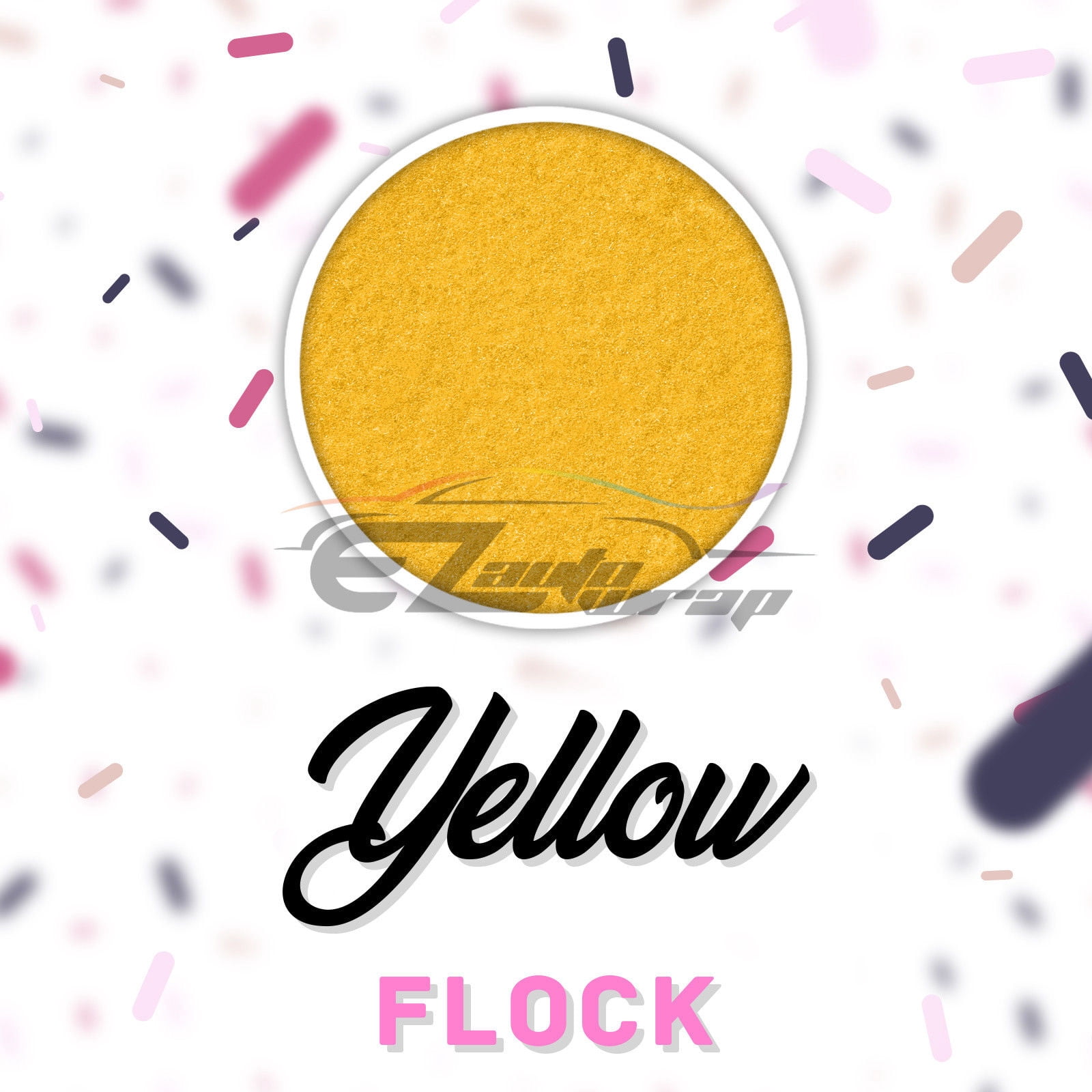 ESSMO Yellow Flock Heat Transfer Vinyl HTV Sheet T-Shirt 20" Wide Iron On Heat Press DF14 20"x60"