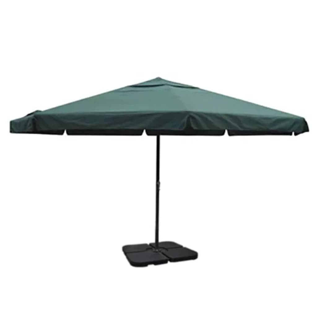 Maxim Amfibisch Samenwerken met vidaXL Garden Outdoor Parasol Patio Sun Shade Umbrella w/ Base White/Green  - Walmart.com