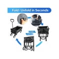 thumbnail image 3 of Collapsible Folding Utility Wagon, Canvas Wagon with Wheels Foldable, Large Capacity Beach Wagon with All Terrain Wheels, Outdoor Portable Wagon, 3 of 5