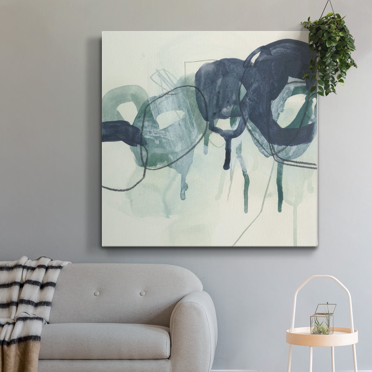 Wexford Home Chainlink Verdigris II-Premium Gallery Wrapped Canvas, 10" x 10" - Ready to Hang