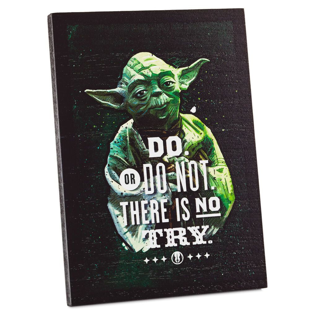 Details about   Do or Do Not Yoda Quote STAR WARS Room DECOR Wood Sign Wall Plaque JEDI Plaque