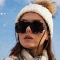 thumbnail image 6 of Square Oversized Sunglasses Flat Top Shield Sun Glasses for Men Women One Lens Square Shades, 6 of 6