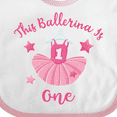 thumbnail image 4 of Inktastic Ballerina 1st Birthday Girls Baby Bib, 4 of 4