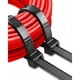 thumbnail image 1 of Abrazadera de plástico para manguera de 500 mm x 12 mm, bridas profesionales de nailon Rilsan de color negro, bridas para cables eléctricos grandes y largas para exteriores, vallas y, 1 of 5