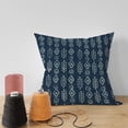 thumbnail image 5 of The Cozy Creations 2PCS Cotton Indigo Blue Decorative Pillow Cover, 20"X20" Double Sided Hand Block Printed Cushion Cover for Sofa Patio Couch, 5 of 9