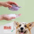 thumbnail image 2 of AYktou Silicone Dog Bath Brush, Filling Liquid Tank Pet Massage Brush Hand-Fitted Shampoo Brush Foaming Scrubber Brush, Short-Haired Puppy Cats & Dogs Shower Brush Cats Floating Bristle Brush, Blue, 2 of 5