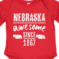 thumbnail image 4 of Inktastic Nebraska Awesome Since 1867 Boys or Girls Long Sleeve Baby Bodysuit, 4 of 5