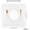 thumbnail image 3 of Cterwk 12PCS Handmade Cloth Napkins Cotton Linen Napkins 17"x17" Dinner Napkins for Wedding Christmas Party, 3 of 7
