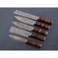 thumbnail image 3 of Handmade Damascus chef knife set of 5 pcs with Rosewood handle gift for Husband kitchen knife groomsman gift Birthday gift wedding gift, 3 of 10