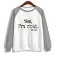 thumbnail image 4 of ESSSUT Femmes Tops Clairance Tendances Femme Manches Longues Col Rond Impression Chemisier Causal Pull-Overs Gris L, 4 of 5