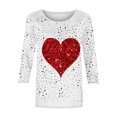 thumbnail image 5 of QTOCIO 3/4 Hauts à Manches pour Femmes, Hauts d'Été à Manches 3/4 pour Femmes, T-Shirt Décontracté Mode Féminine Imprimé Vert pour la Saint-Patrick Col Rond T-Shirt Ample, 5 of 5