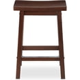 thumbnail image 4 of ZXNYH Solid Wood Saddle-Seat Kitchen Counter Barstool, 29-Inch Height, White - Set of 2, 4 of 8