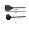 thumbnail image 2 of NutriChef Non-Stick Soup Ladle and Spatula Cookware Set, Stainless Steel PKSPT15, 2 of 7
