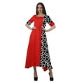 thumbnail image 1 of Moomaya Robe Décontractée en Viscose à Encolure Dégagée Imprimée pour Femmes Robe Midi, 1 of 4