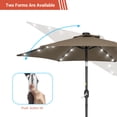 thumbnail image 3 of Sonerlic 7.5ft LED Patio Outdoor Shade Table Umbrella with Steel Frame for Yard,Garden,Park,Poolside and Deck,Taupe, 3 of 8
