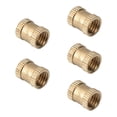 thumbnail image 1 of HUGFEGWE M8x12mm Female Thread Knurled Nuts,100PCS Hx10mm OD Brass Threaded Insert Embedment Nuts Hydraulic Welded Joint Injection Molding Assortment Kit for 3D Printing Injection Molding CJB91-25006, 1 of 6