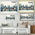 thumbnail image 4 of Designart "Enchanting Christmas Village I" Landscapes Framed Wall Art - Traditional Blue Winter Landscape Hallway Framed Wall Art Decor, 4 of 6