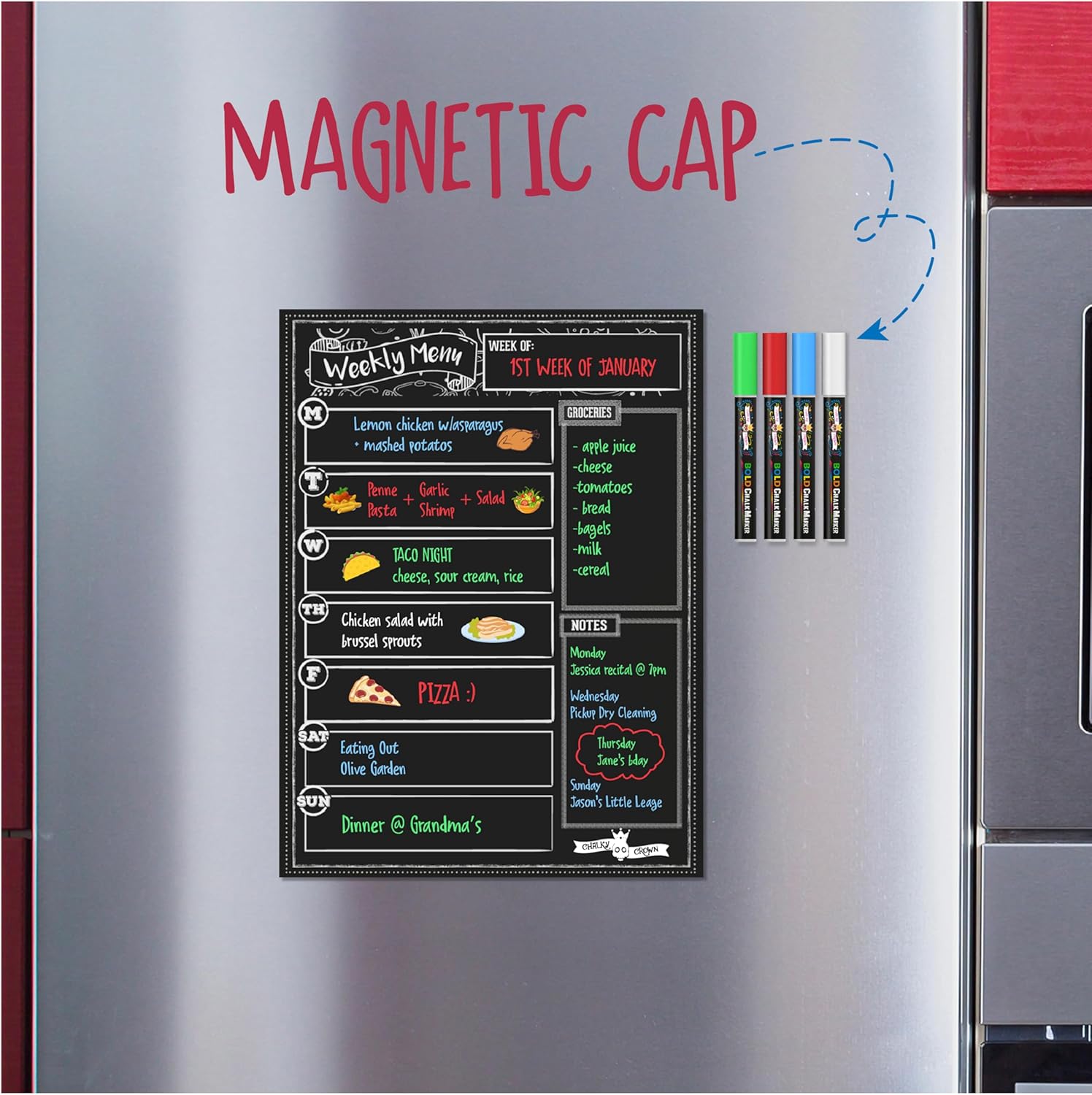 Chalky Crown 15.6x11.6 Magnetic Menu Board photo 2