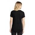 thumbnail image 2 of Sport-Tek Ladies PosiCharge LST401 Tri-Blend Wicking Dolman Tee, Black Triad Solid, S, 2 of 4