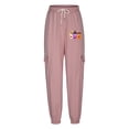 thumbnail image 7 of Fartey Women's High Waist Cargo Sweatpants Casual Cinch Bottom Jogger Pants Loose Comfy Drawstring Tapered Sweatpant with Pockets Pink XL, 7 of 7