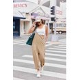 thumbnail image 4 of Ekouaer Baggy Jumpsuits for Women V Neck Sleeveless Overall Jumpers Stretchy Adjustable Strap Romper Jumpsuit Maternity Clothes, 4 of 6