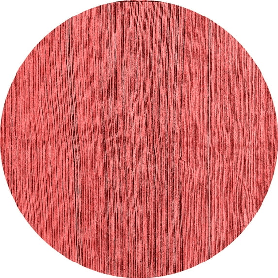 Ahgly Company Indoor Round Oriental Red Modern Area Rugs, 3' Round