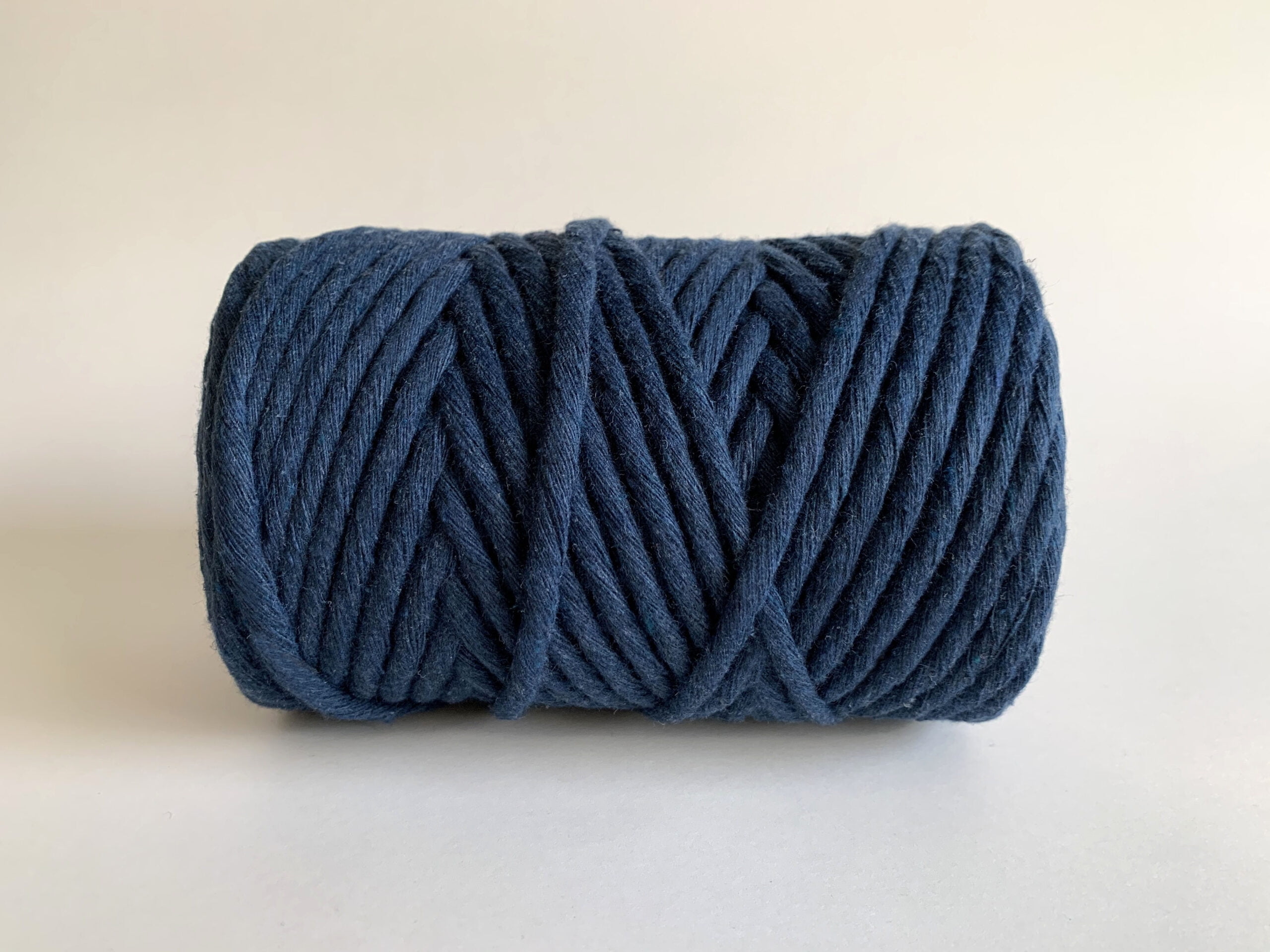 6mm Single Strand Recycled Cotton Macrame String - Blue