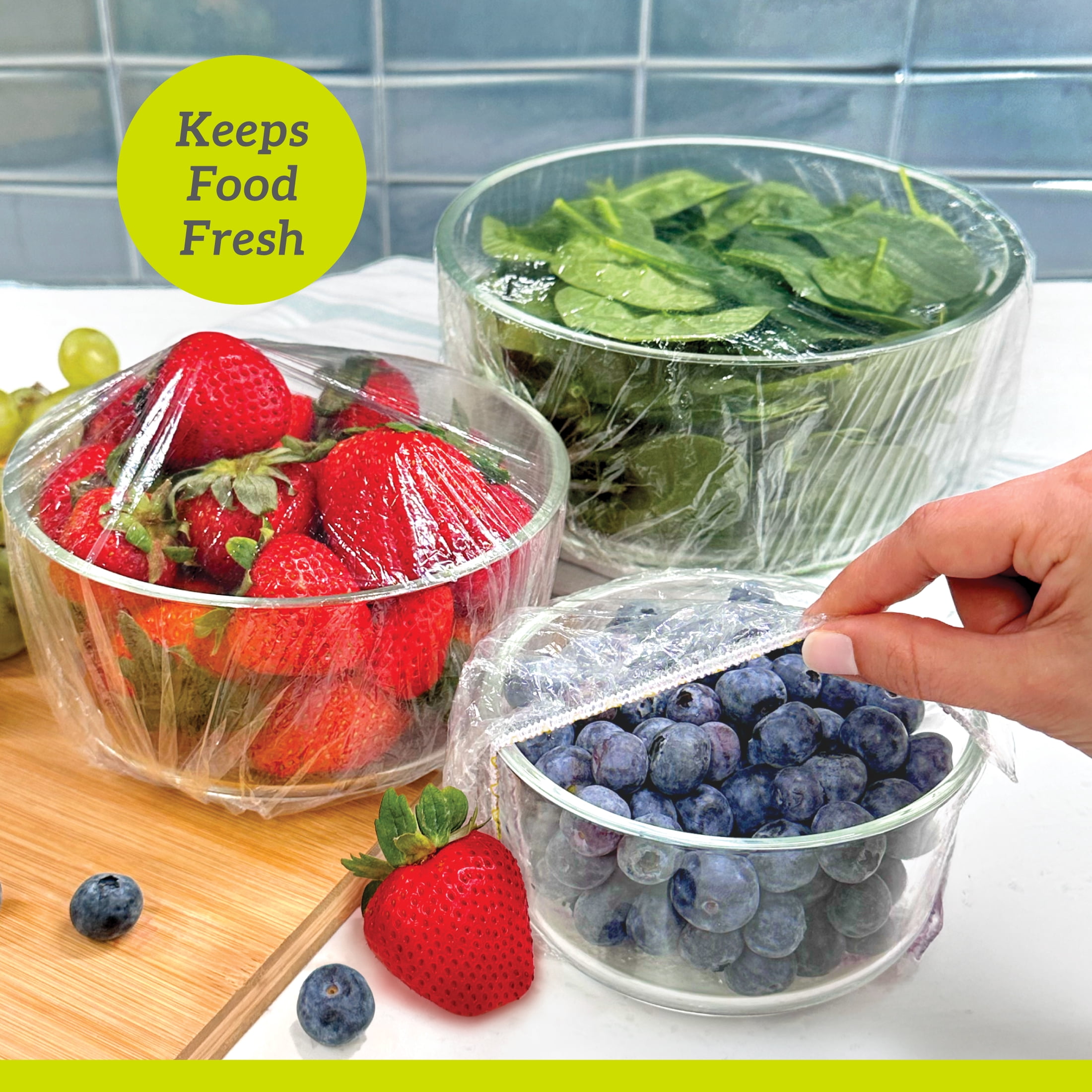 Gourmet Club Reusable Plastic Stretch to Fit Bowl Covers, 12 Count Variety Pack