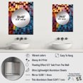 thumbnail image 4 of Designart "Timber Spectrum Mosaic" Abstract Shapes Mirror Wall Decor - Modern Yellow Abstract Hallway Wall Mirror Art - 32" x 24" Inch, 4 of 5