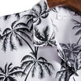 thumbnail image 5 of Mens Shirts Short Sleeve Hawaiian Ethnic Casual Printing T-shirt White XL, 5 of 6