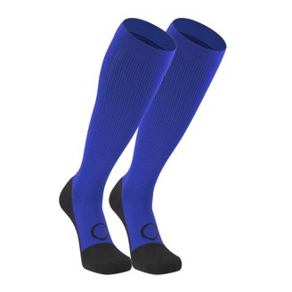 MK Socks Chaussettes De Baseball, Softball Rayées OTC - Gris - Blanc