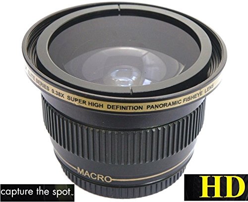 Obiettivo Fisheye 0.43x Con Macro Per Canon EOS Rebel T7i, SL2, 77D - HD Lens - 3