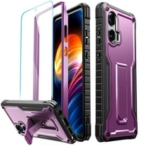 FITO For Moto G Stylus 5G 2024 Case, Phone Case with Screen Protector and Kickstand (Purple)